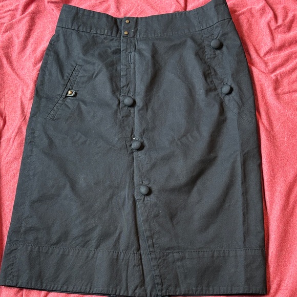 leifsdottir Dresses & Skirts - Leifsdottir Charcoal Buttoned Pencil Skirt